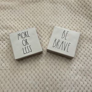 Lot‎ of 2 Rae Dunn Paperweight Blocks